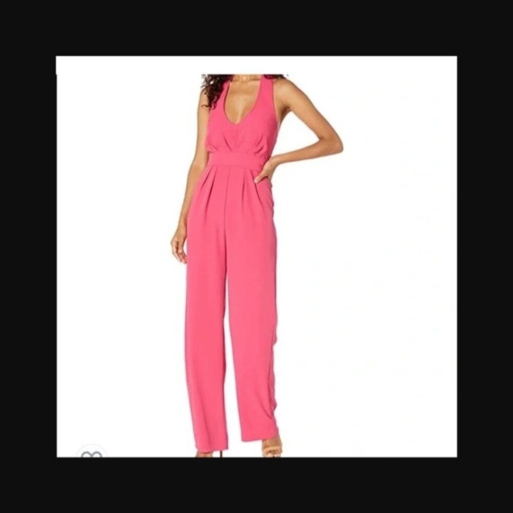 Laundry by Shelli Segal Pink halter jumpsuit sz 10, NWT,  /B9